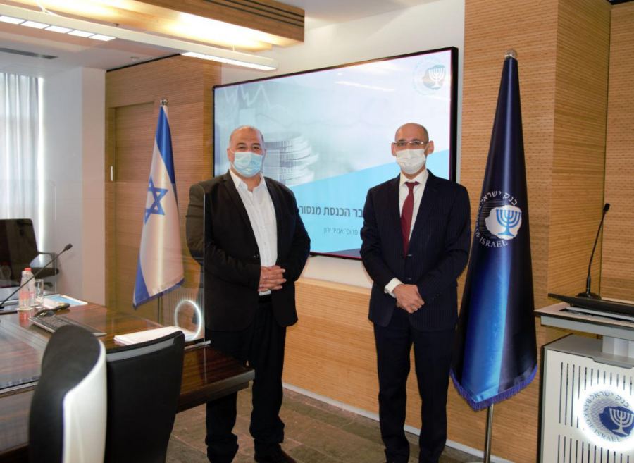 محافظ بنك إسرائيل يستضيف رئيس القائمة الموحدة عضو الكنيست منصور عباس في بنك إسرائيل